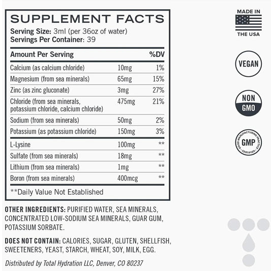 Total Hydration Daylyte dropper pouring to mix electrolytes.