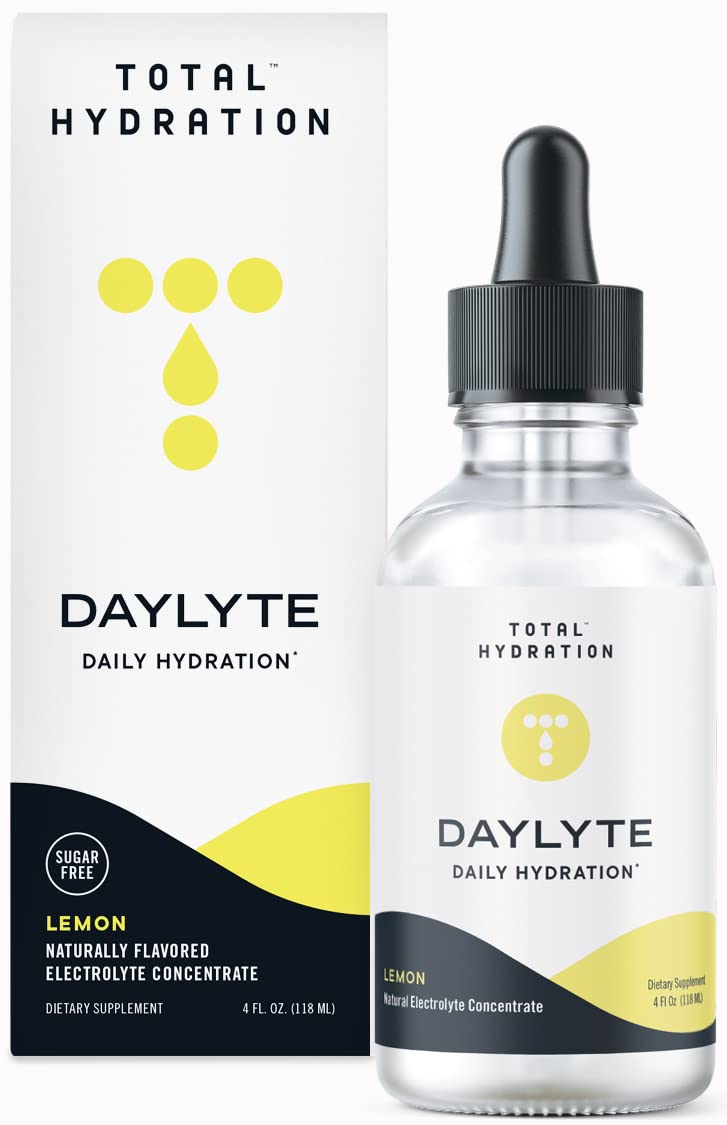 Total Hydration Daylyte lemon electrolyte drops bottle for on-the-go hydration