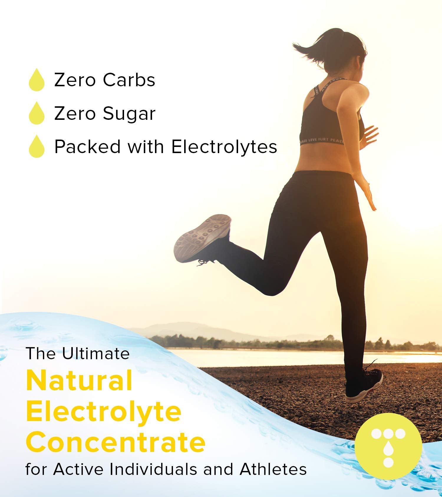 Total Hydration Daylyte lemon slices beside the bottle for zest flavor