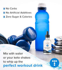 Total Hydration Ketolyte packaging for travel-ready hydration without carbs or sugar.