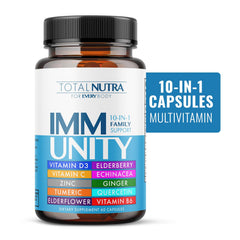 Total Nutra daily immune routine capsules for busy households.