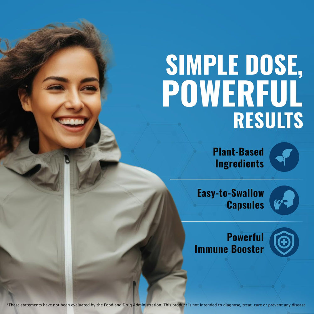 Total Nutra immune support bottle back with nutrition details.
