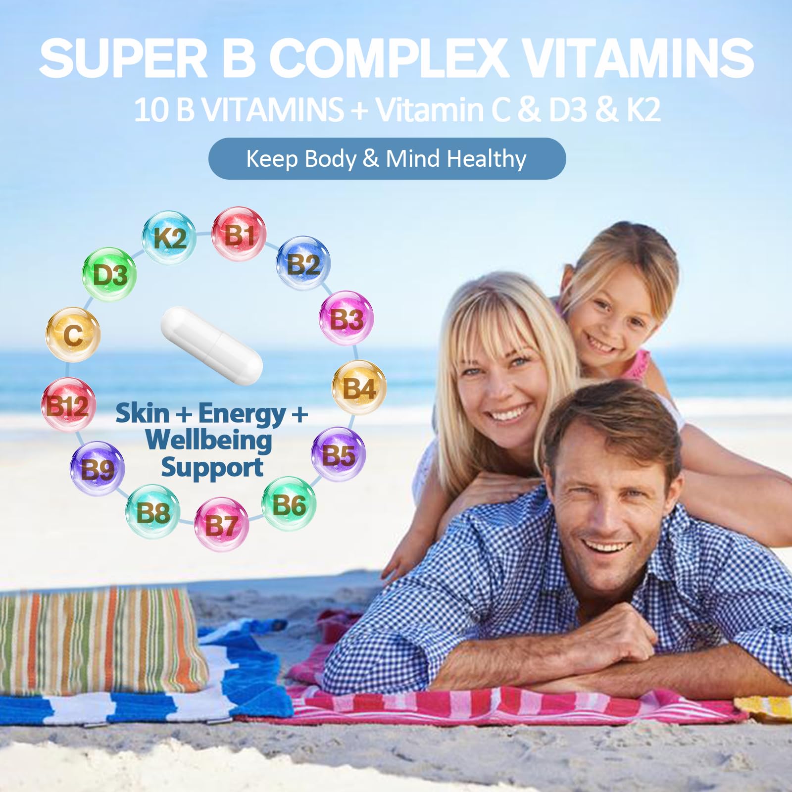 Totaria 13-in-1 B-Complex daily-use scene promoting routine wellness.