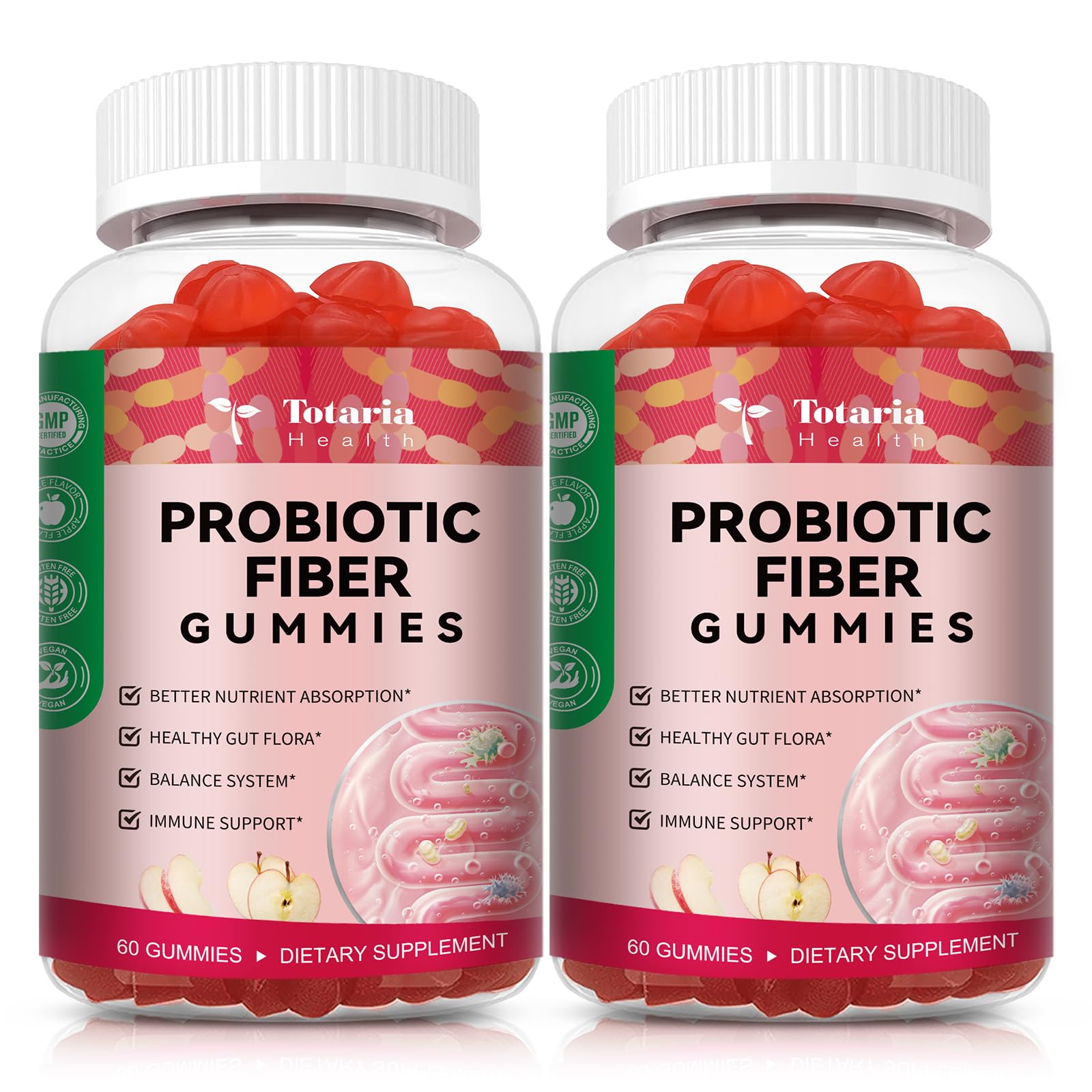 Totaria 9-in-1 gummies bottle front for convenient daily gut support.