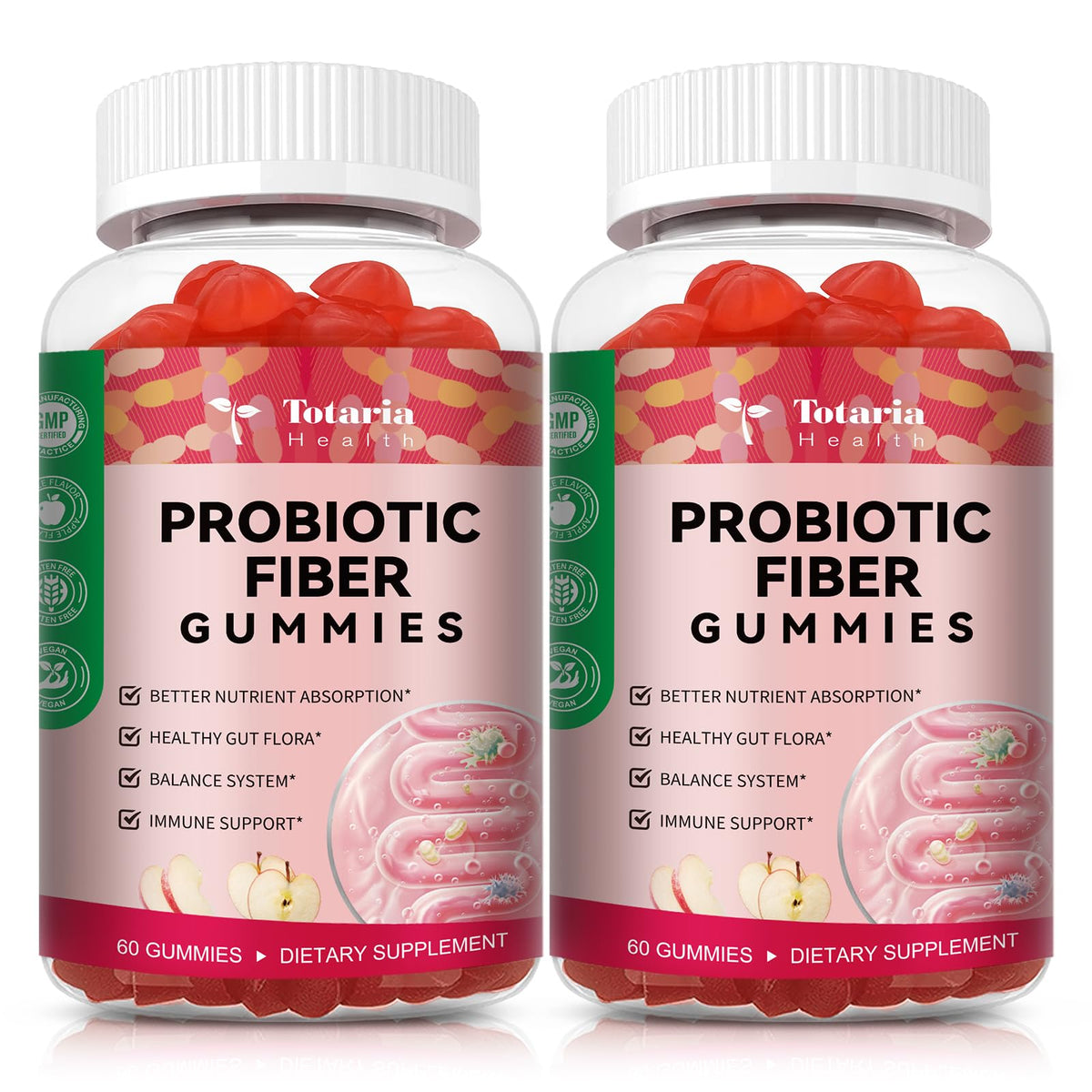 Totaria 9-in-1 gummies bottle front for convenient daily gut support.