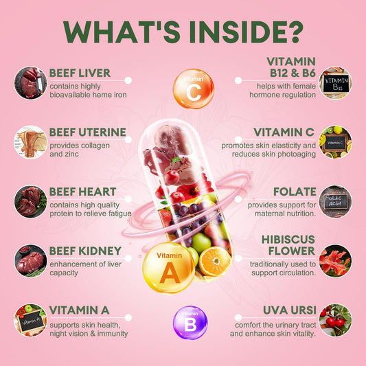 Totaria beef organ capsules close-up; convenient daily capsules for hormonal balance exploration