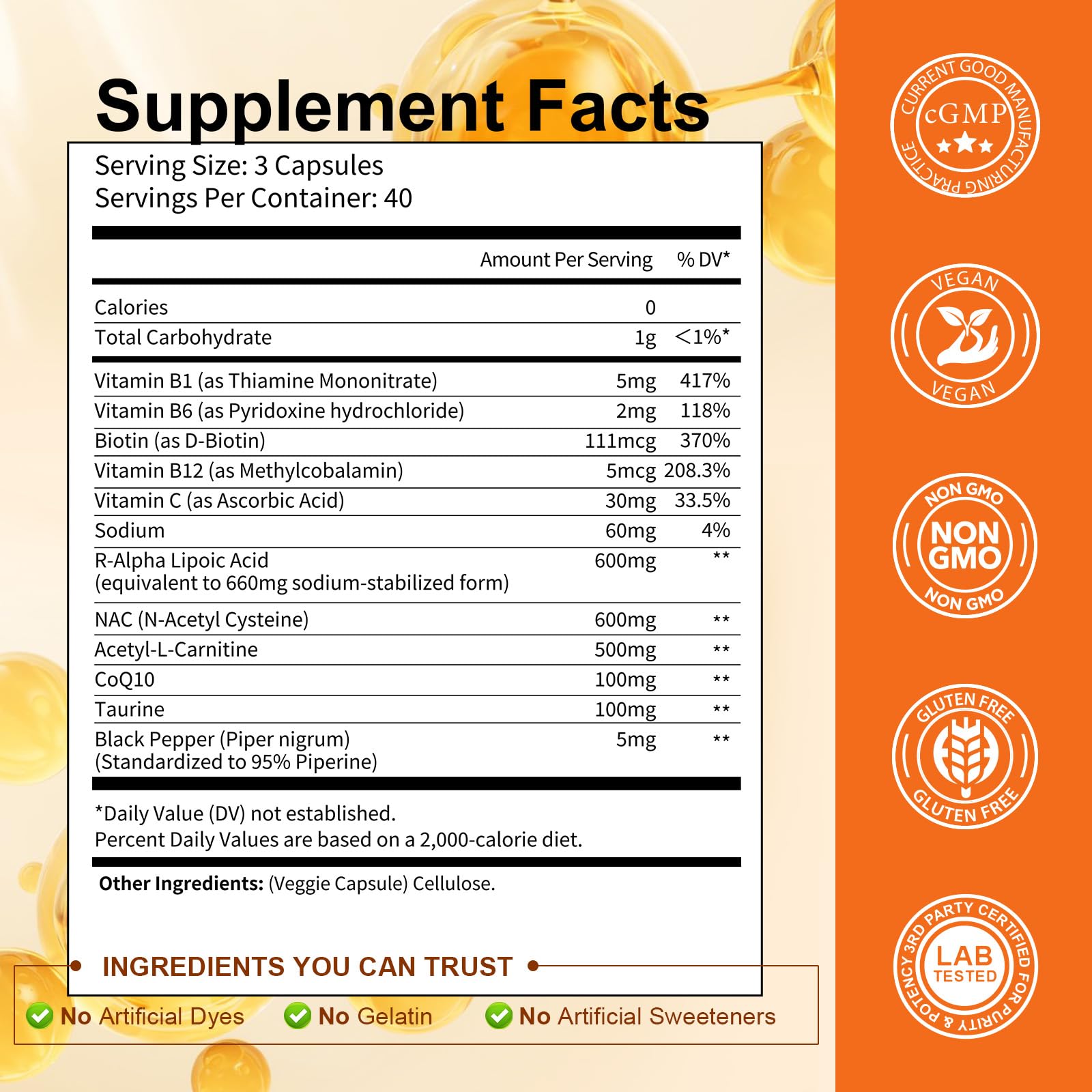 Totaria black pepper extract label highlighting absorption boost.