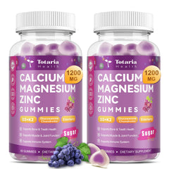 Totaria calcium citrate gummies in bottle showing easy daily bone support.