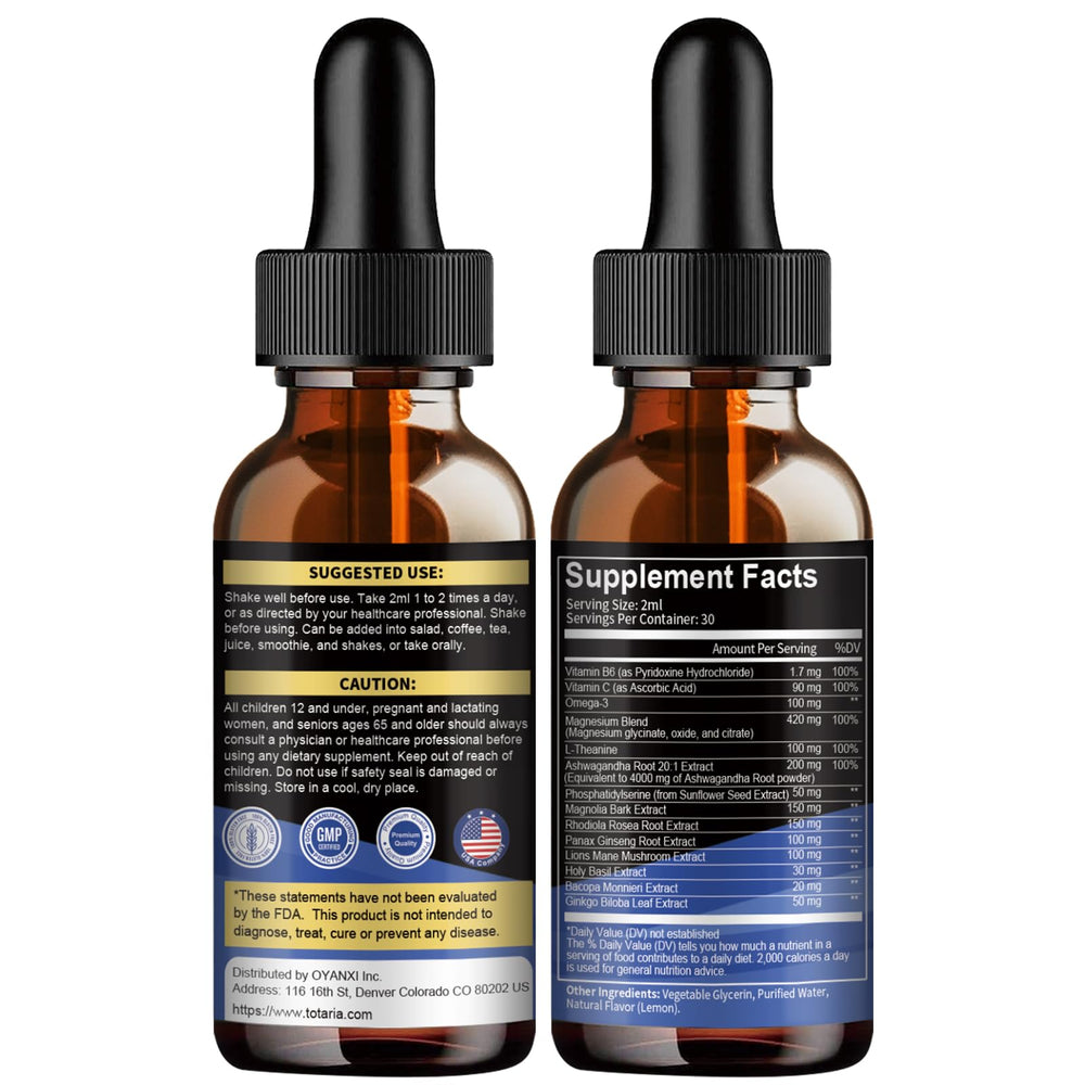 Totaria cortisol drops on nightstand supporting a calm evening routine.