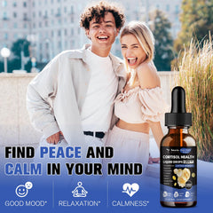 Totaria cortisol drops packaging on counter showing vegan-friendly, gluten-free formula.