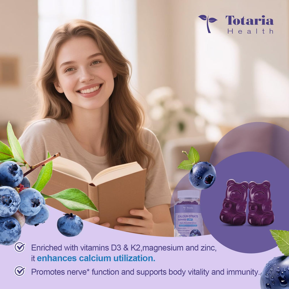 Two Totaria gummies daily visual guide for routine supplementation