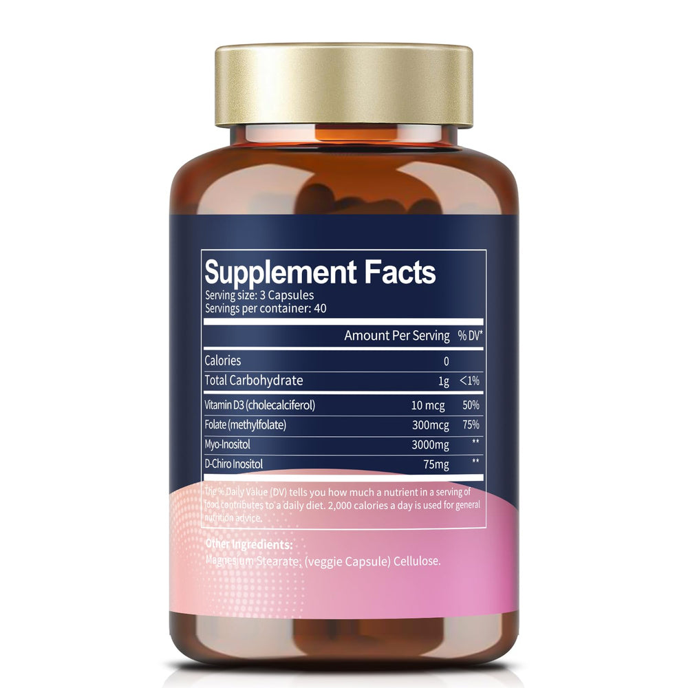 Totaria Inositol pack two bottles on countertop suggests long-term daily support