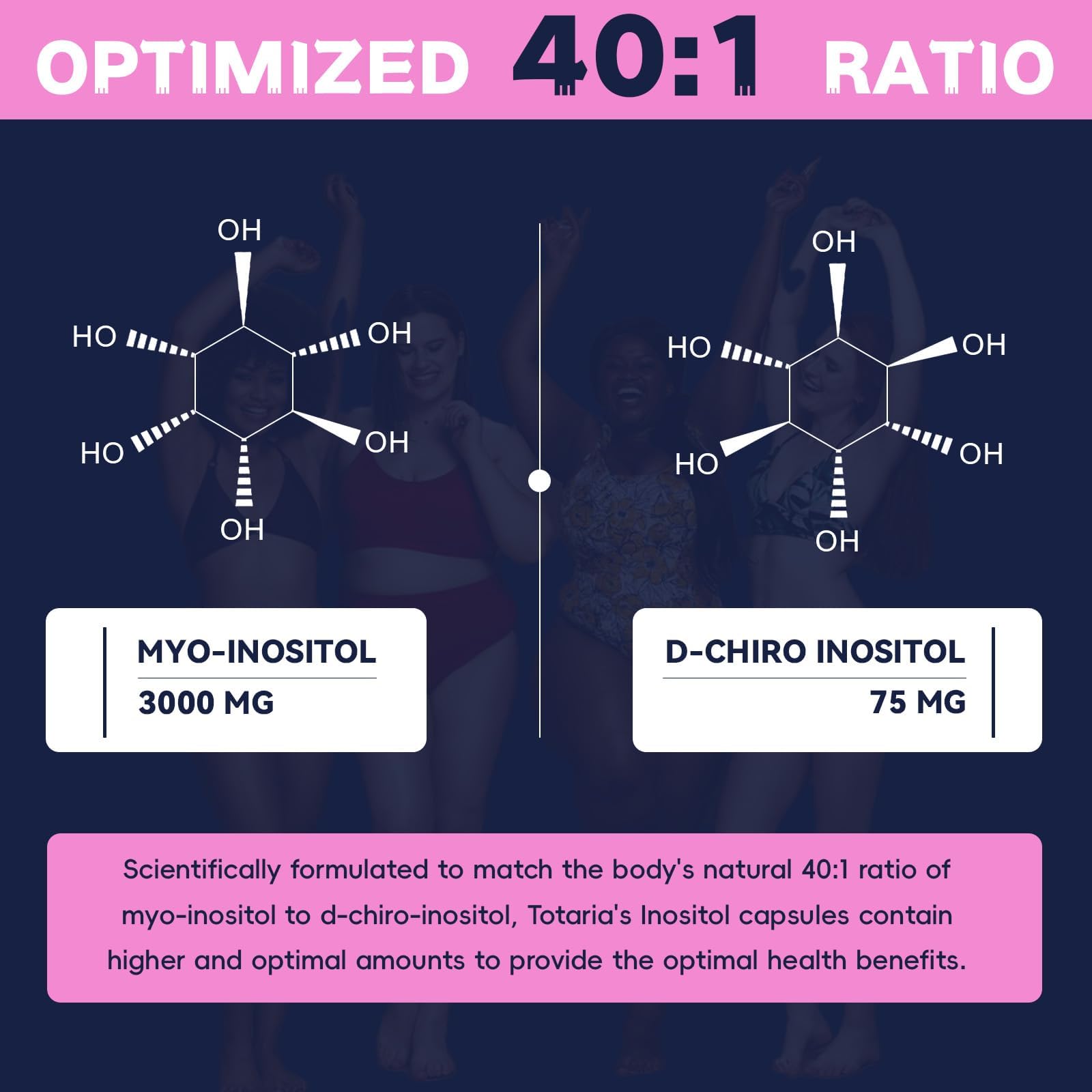 Totaria Inositol vegan, gluten-free label emphasizes clean ingredients