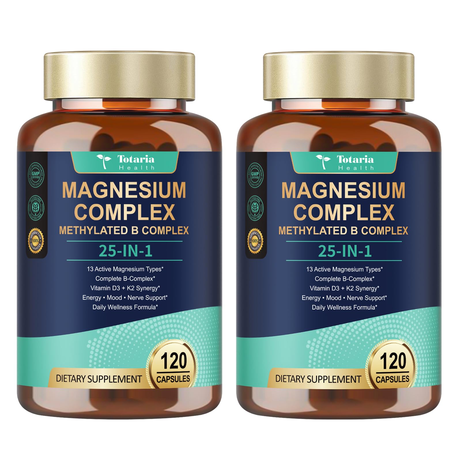 Totaria 25-in-1 magnesium bottle front view for daily wellness support