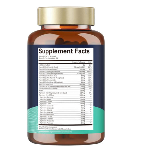 Totaria magnesium capsules close-up highlighting vegan capsules for easy daily supplementation
