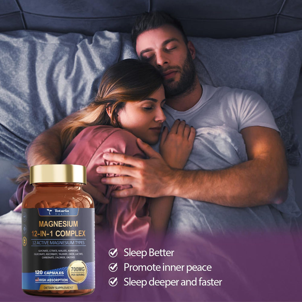 Totaria Magnesium Complex label front communicates 700mg total magnesium per serving