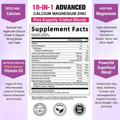 Totaria marine algae calcium gummies label highlighting vegan calcium source.