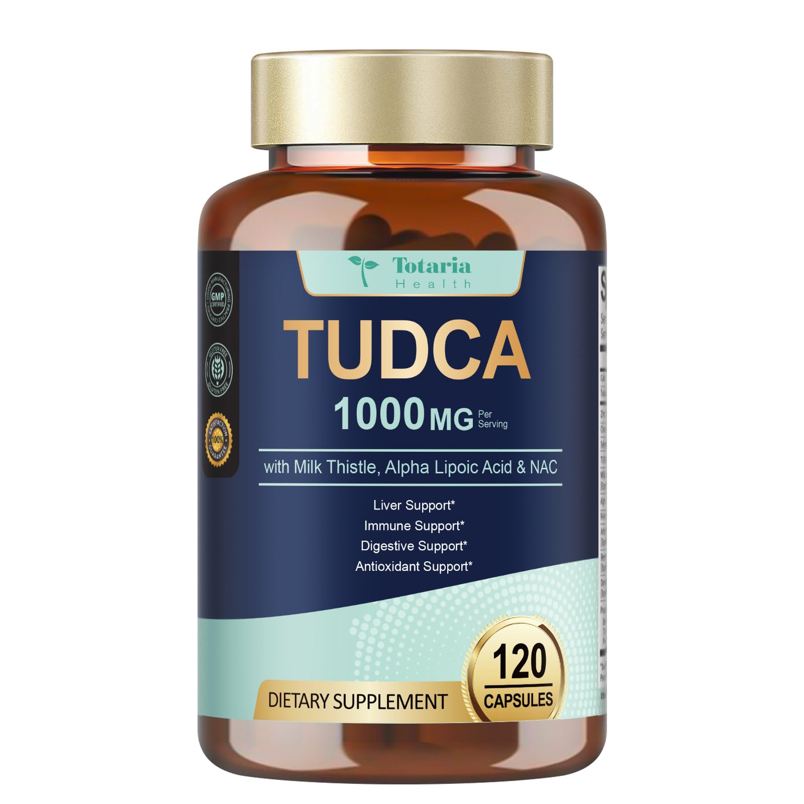 Totaria Milk Thistle with 80% Silymarin for liver wellness.