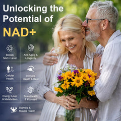 Totaria NAD+ ingredient chart emphasizes natural extracts for cellular support.
