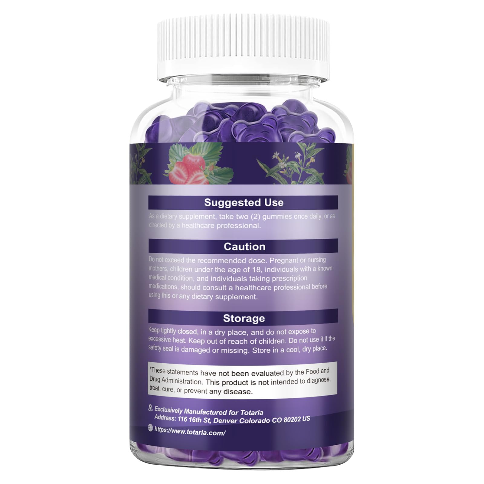 Totaria Gummies on desk scene support daytime focus.