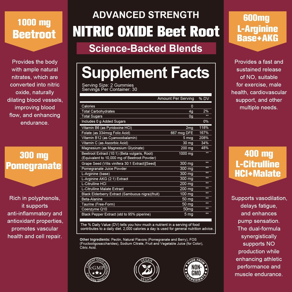 Totaria gummies with arginine and citrulline highlight core performance-supporting ingredients.