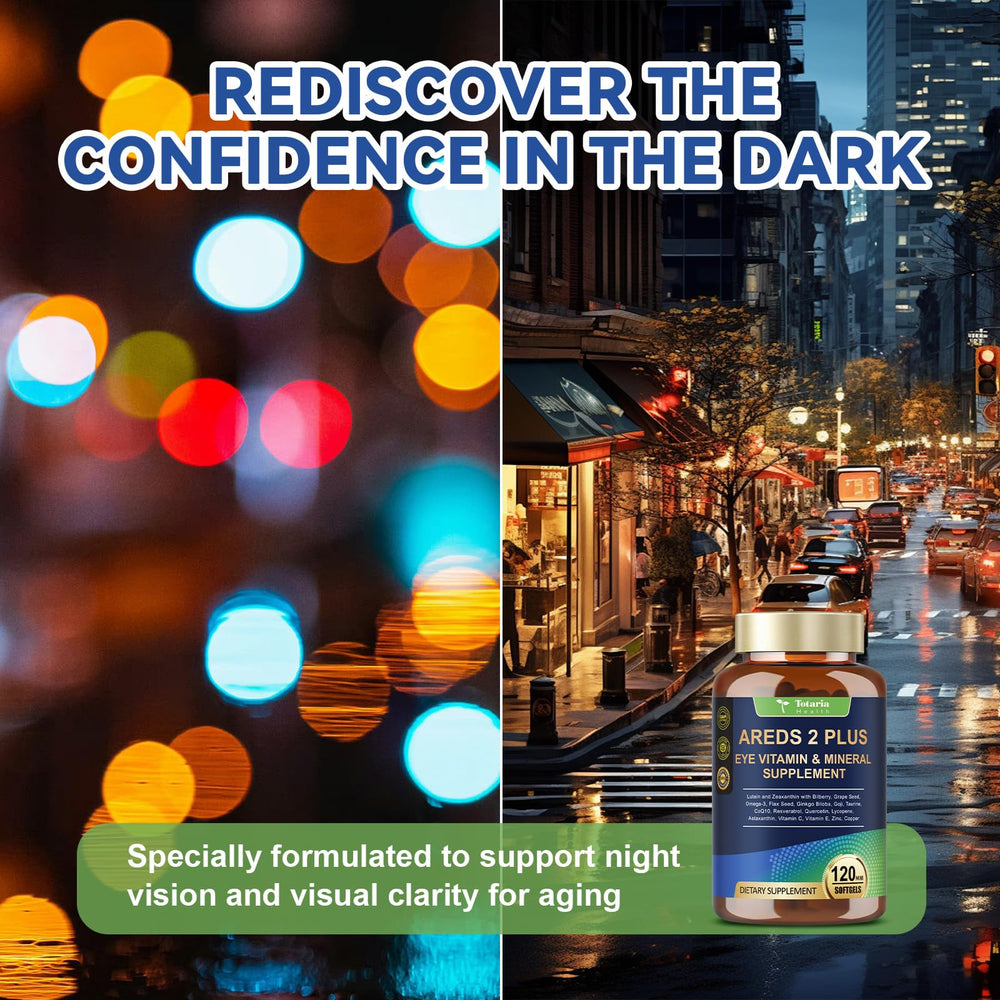 Totaria packaging front view highlighting AREDS2 eye care