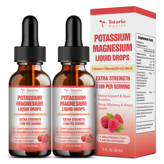 Totaria Potassium Magnesium Drops bottle, convenient daily electrolyte support.