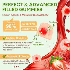 Totaria gummy close-up texture emphasizes chewy daily wellness routine.