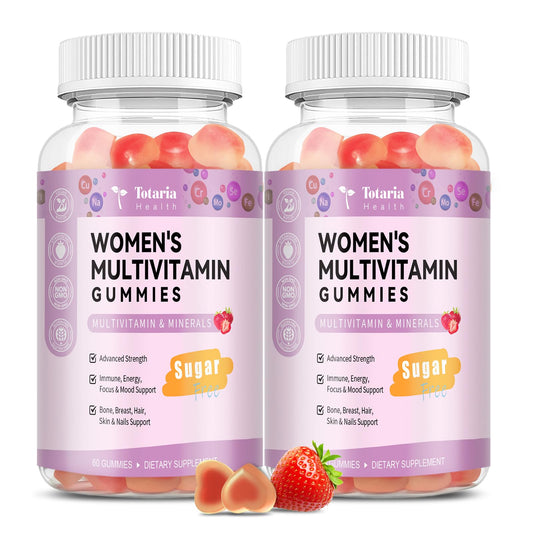 Totaria Sugar Free Multivitamin Gummies bottle close-up for daily wellness support.