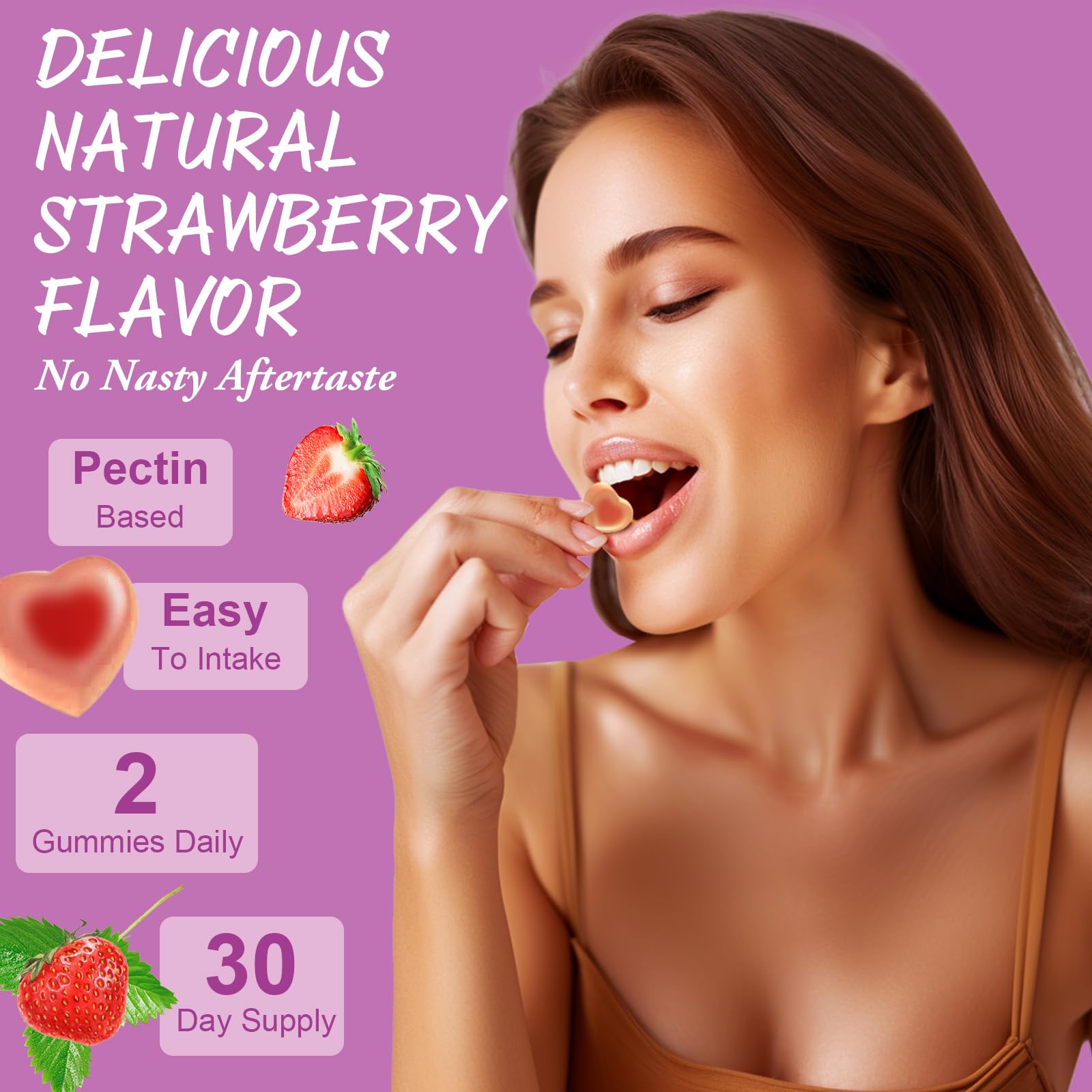 Totaria gummy texture close-up reveals chewable, easy-to-consume form.