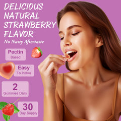 Totaria gummy texture close-up reveals chewable, easy-to-consume form.