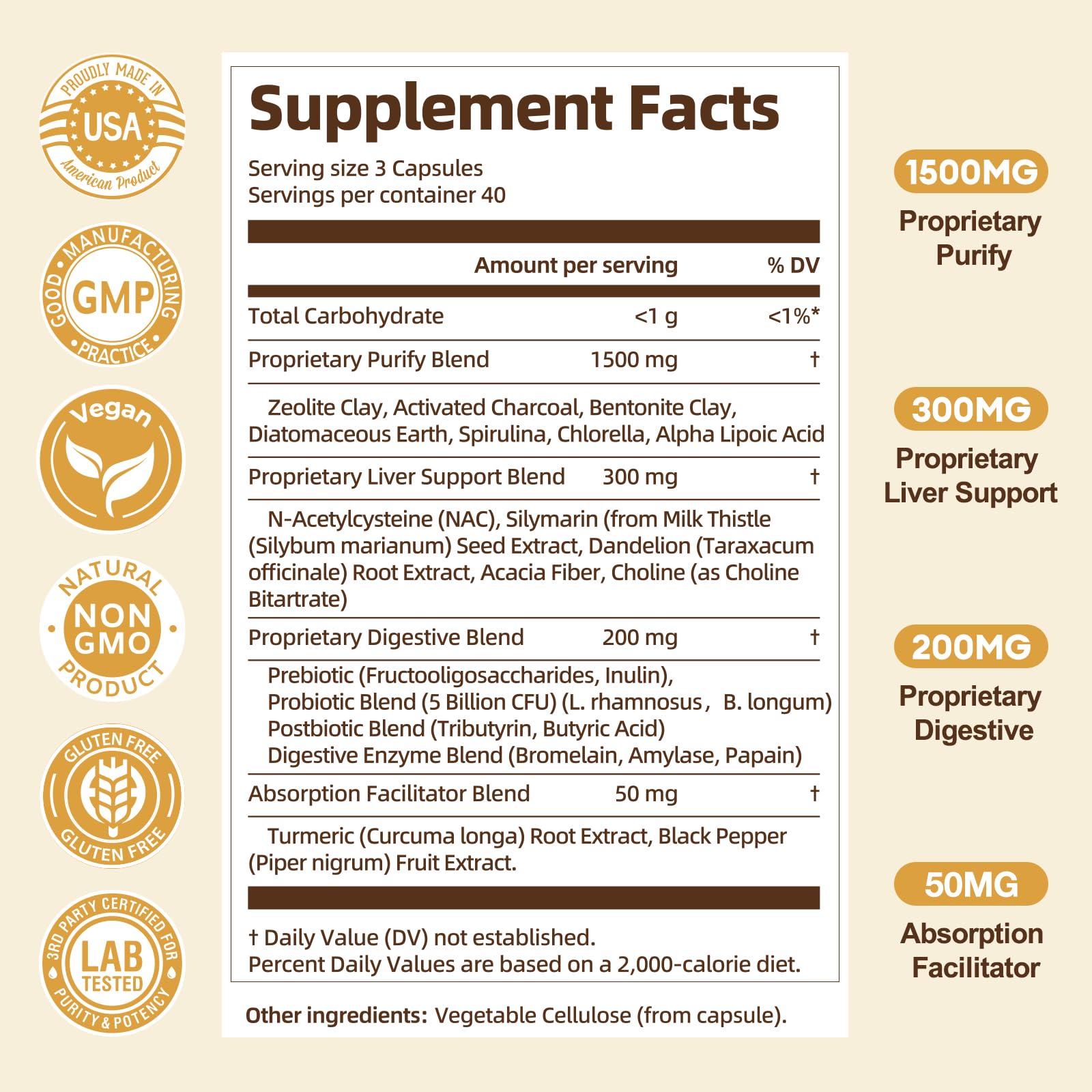 Totaria third-party certification seal indicating purity and potency