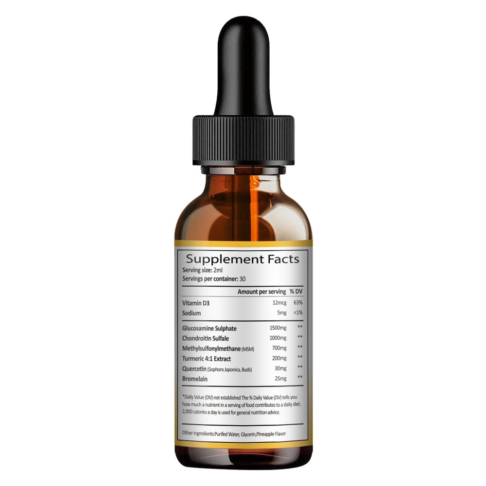 Totaria turmeric, quercetin, bromelain ingredients label highlights natural botanicals.