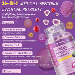 Totaria women's multivitamin gummies grape close-up with tasty grape flavor