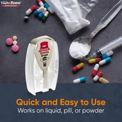 Touch&Know Multi Drug Test Kit in hand demonstrates one-handed operation while testing