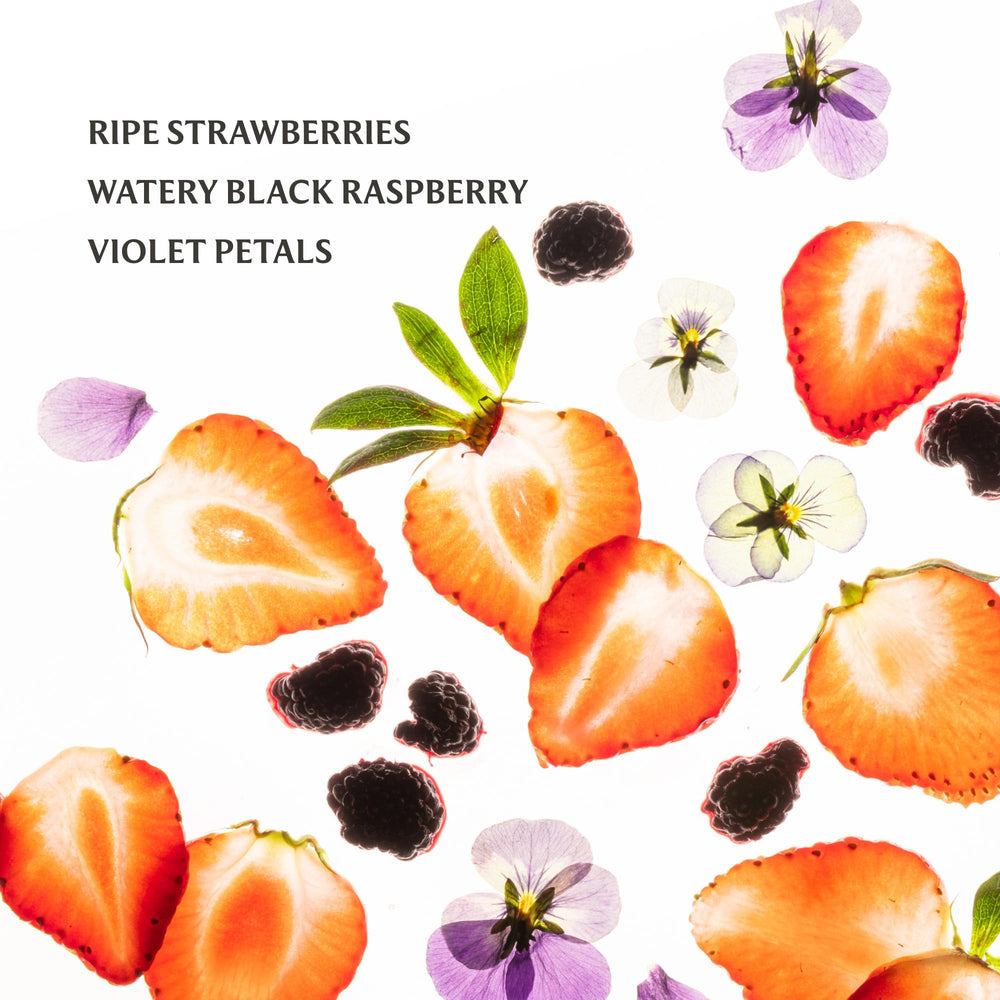 Berry Bliss travel-size 1oz bottles fit easily in a bag.