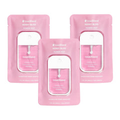 Touchland Berry Bliss Trio Set bottles ready for on-the-go sanitizing.