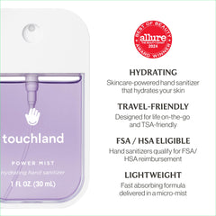 Touchland Blossom set display; stylish multi-scent kit for home or travel.