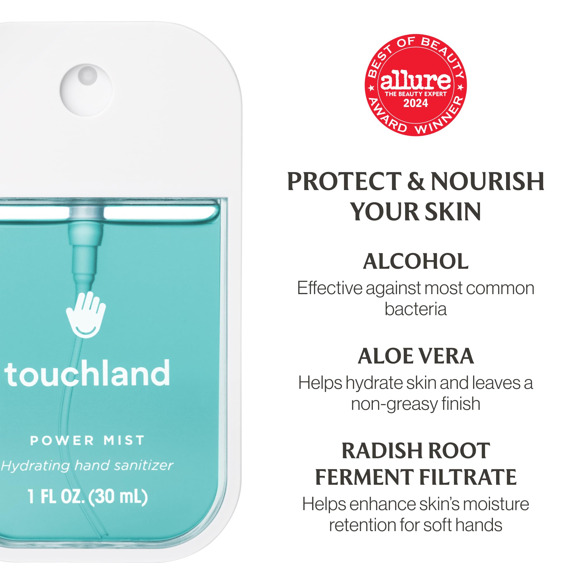 Close-up of aloe hydration in Touchland DREAM Five Set formulas