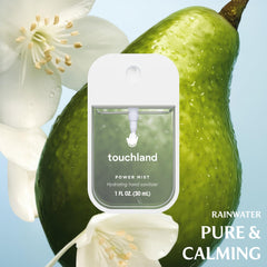 Touchland aloe-infused formula on label signaling skin-friendly hydration.