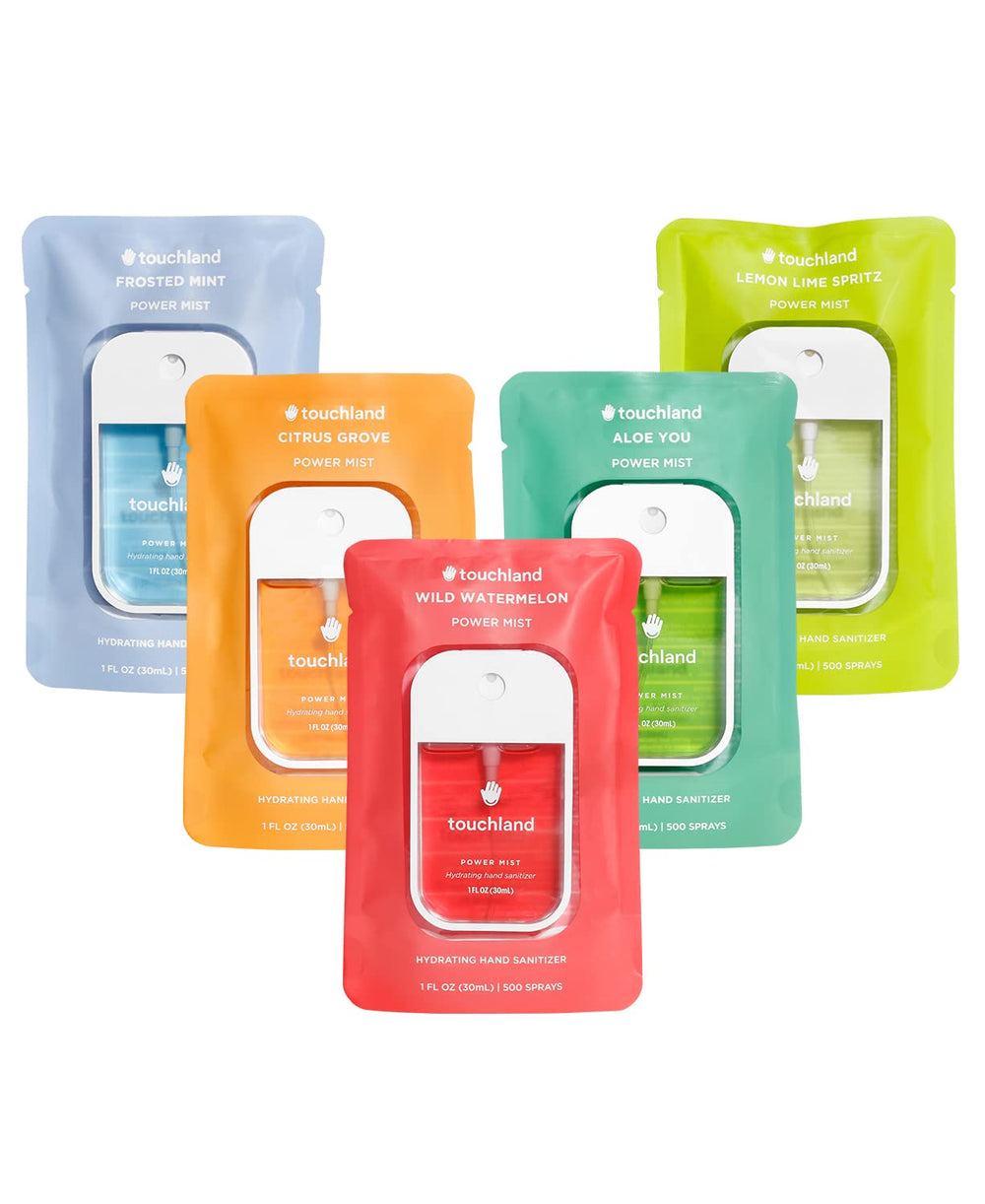 Touchland Fresh Mint spray bottle for refreshing on-the-go hand cleansing