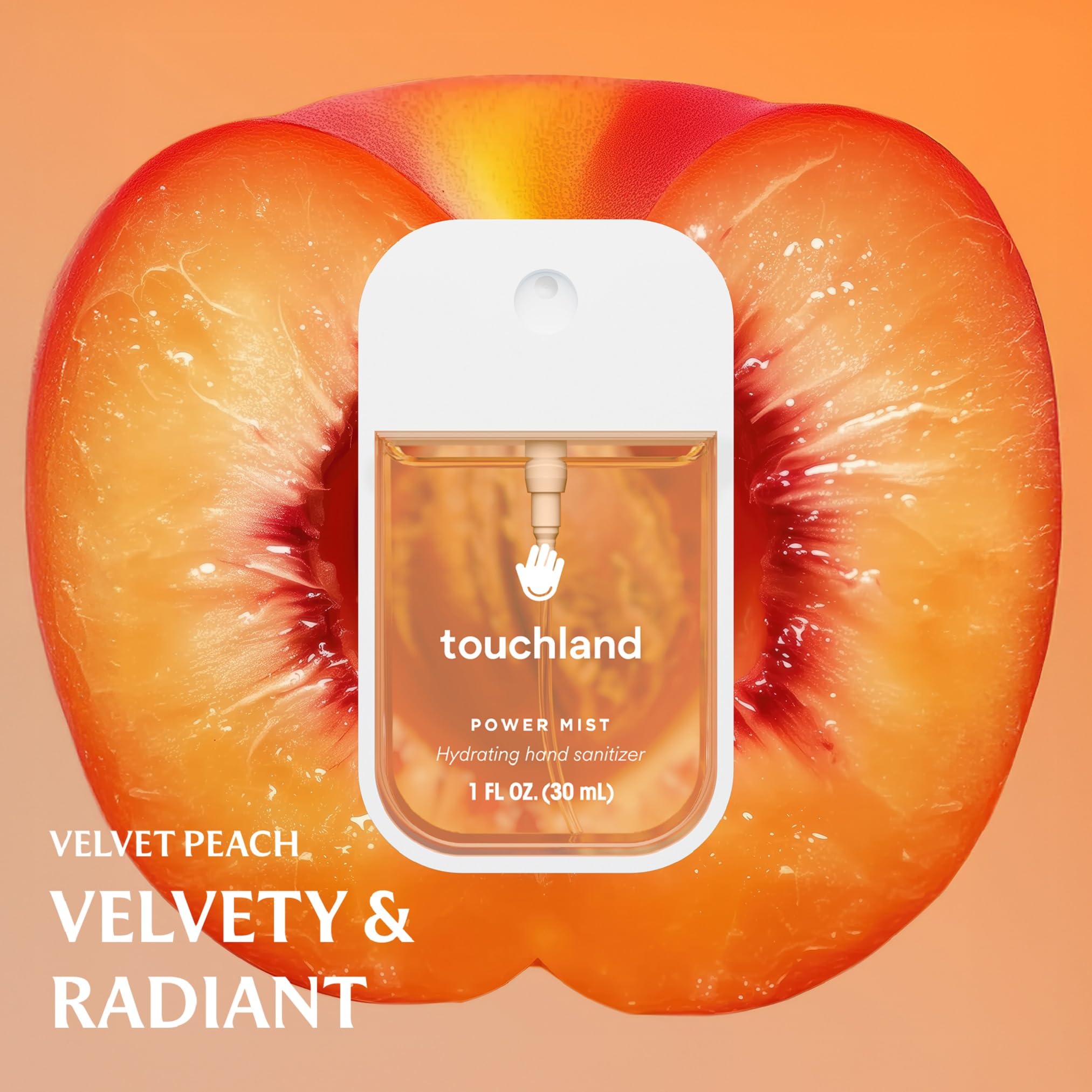 Touchland Juicy 5 Set Mango Passion spray bottle for portable, quick-refreshing care.