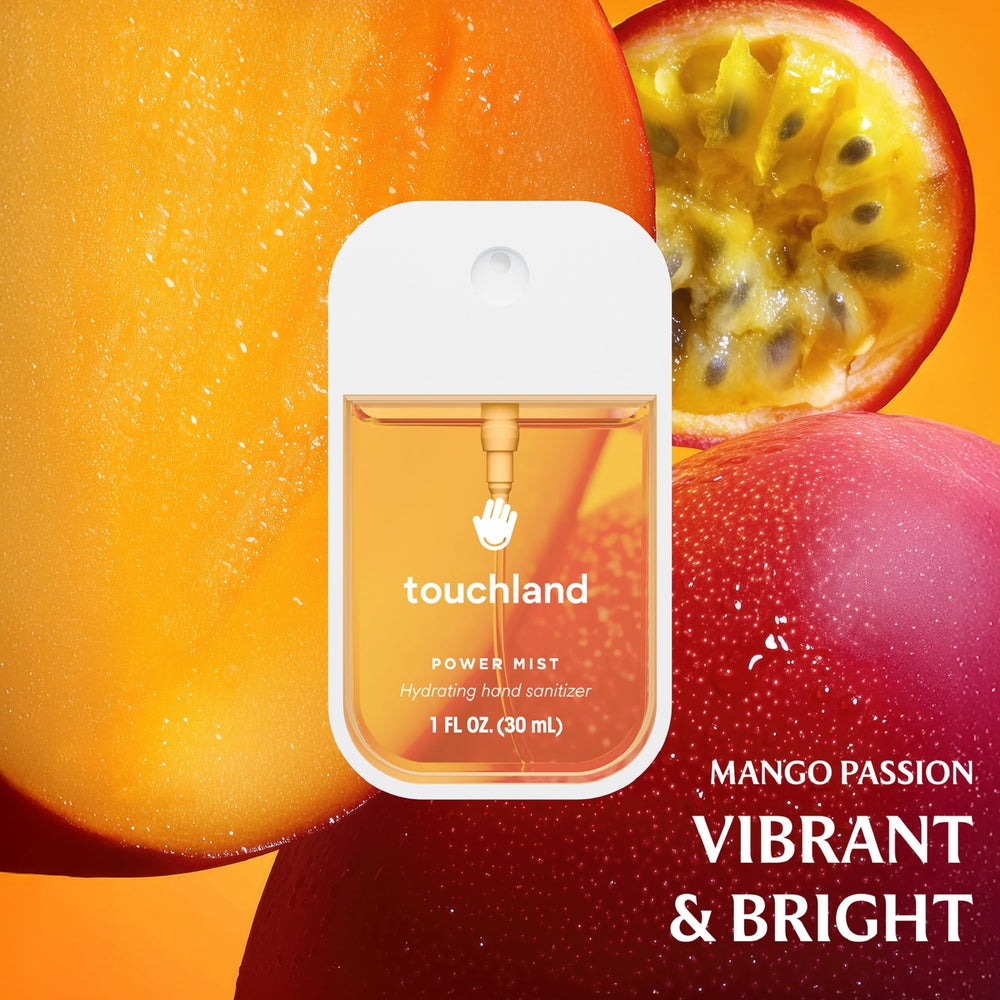 Touchland Juicy 5 Set Velvet Peach spray bottle provides gentle hydration plus a peachy mood.