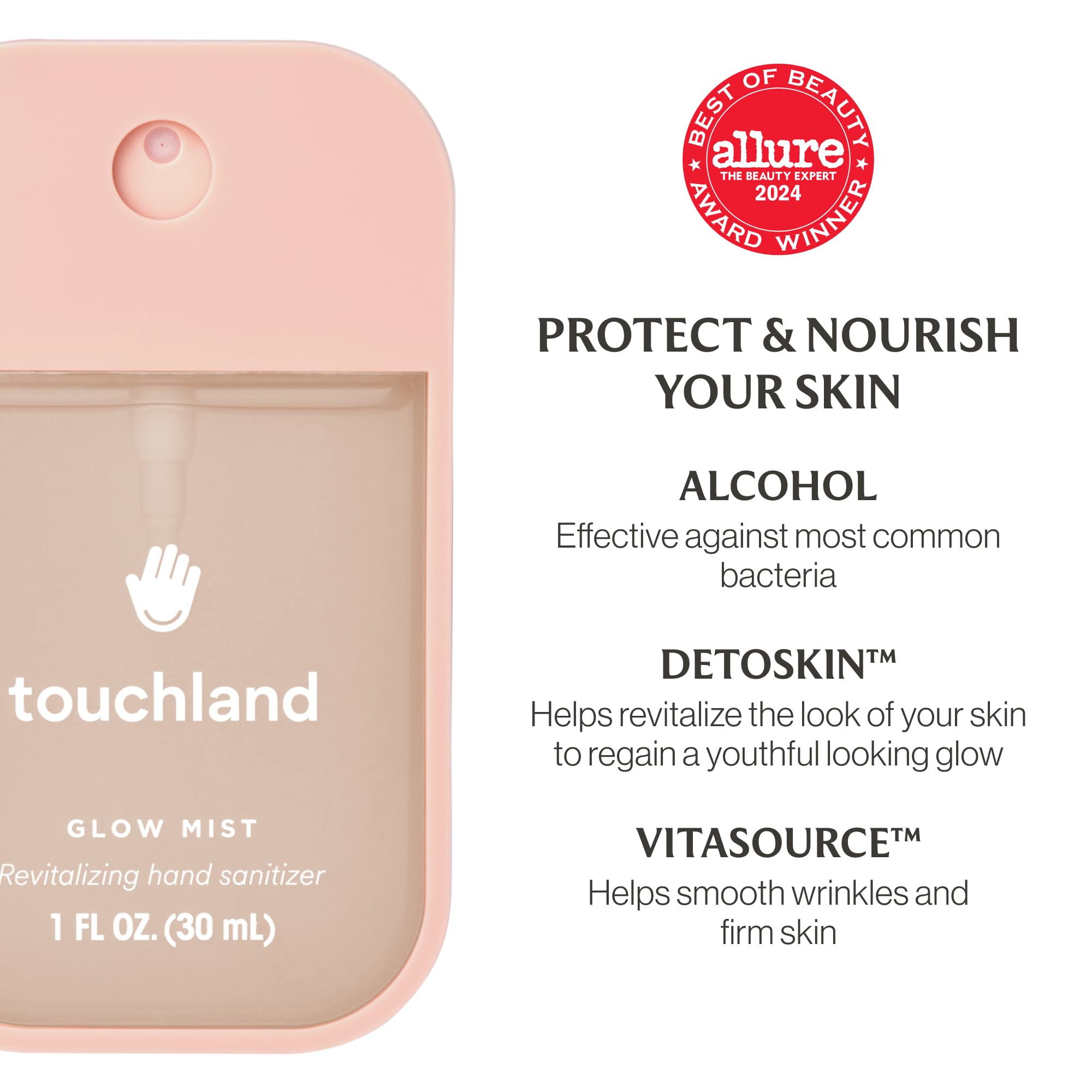 Touchland Glow Mist with Rosewater scent in soft lighting