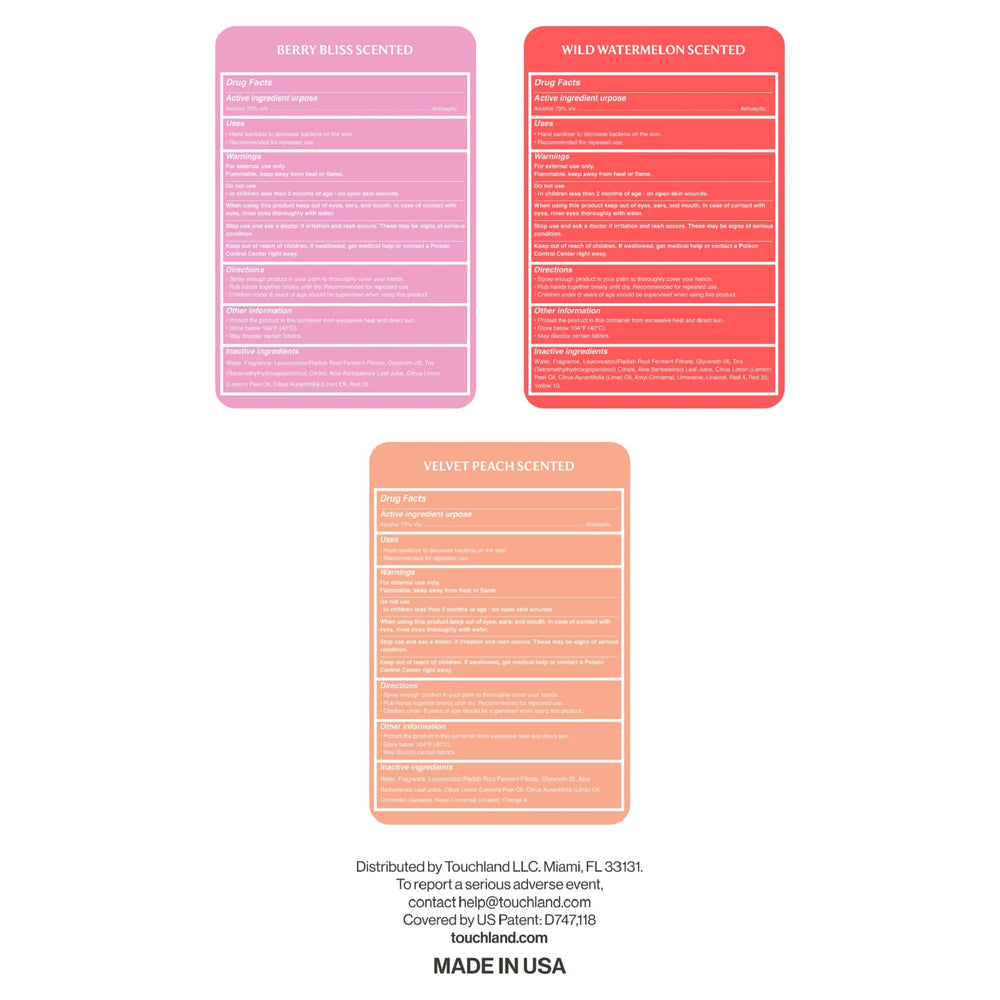 Touchland vegan cruelty-free emblem highlighting ethical skincare.