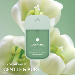 Touchland White Mist Case protecting the 1 oz sanitizer