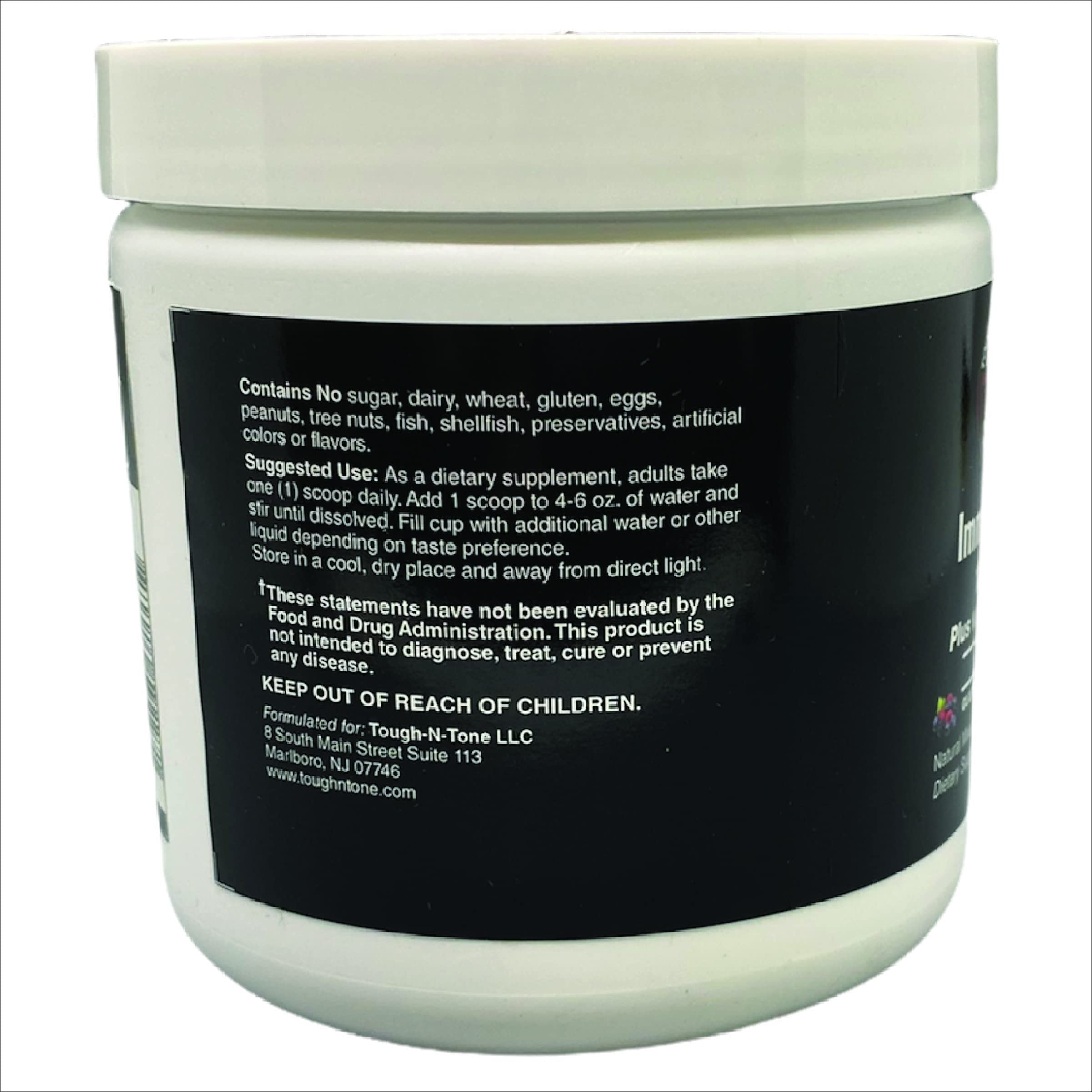 TOUGH-N-TONE ImmunoLYTE Fizz dissolving powder in water for easy electrolyte uplift