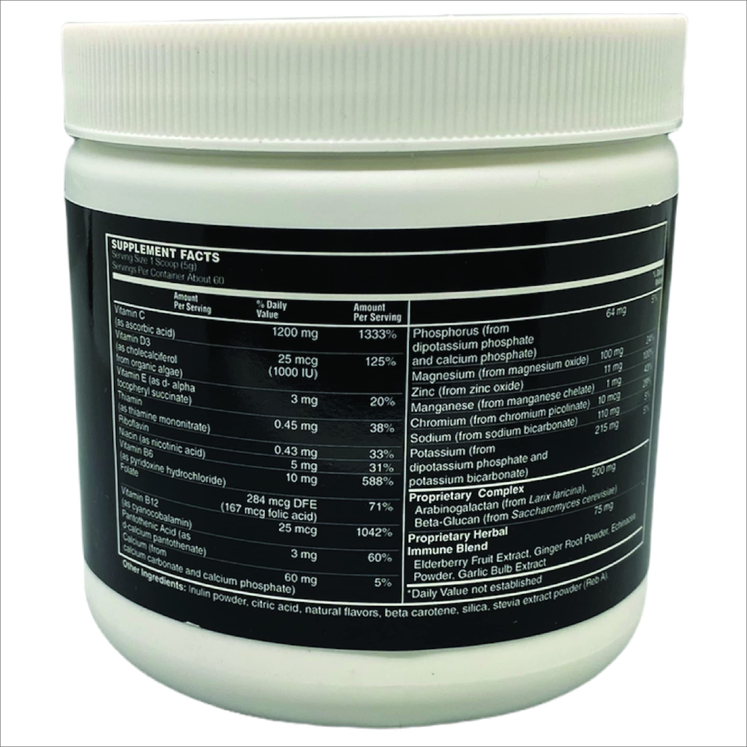 ImmunoLYTE Fizz sachet dissolving in water for convenient daily immune support.