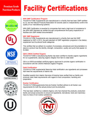 TOUGH-N-TONE label showing dairy-free gluten-free and soy-free features