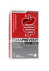 Toxaprevent MEDI PURE bottle and capsules ready for daily wellness routine